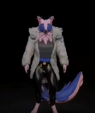 Full Body 3d character "raven vtubers"